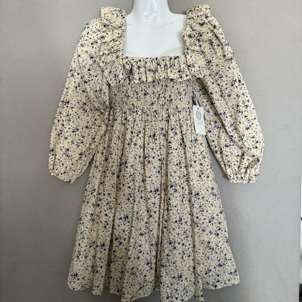 Tuckernuck Hyacinth House Floral Mini Dress Extra Small  Womens Cottagecore New